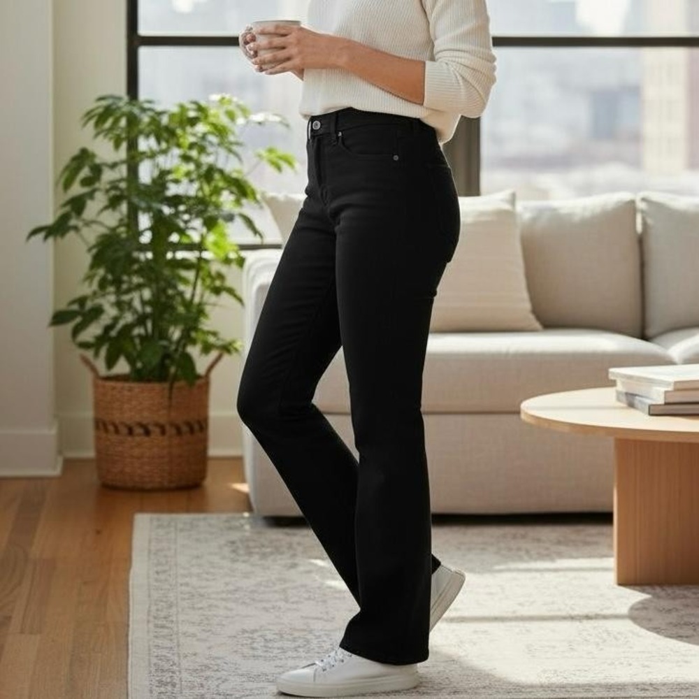 NYDJ‎ Sculpt-Her Pants 6 Black Bootcut Lift Tuck